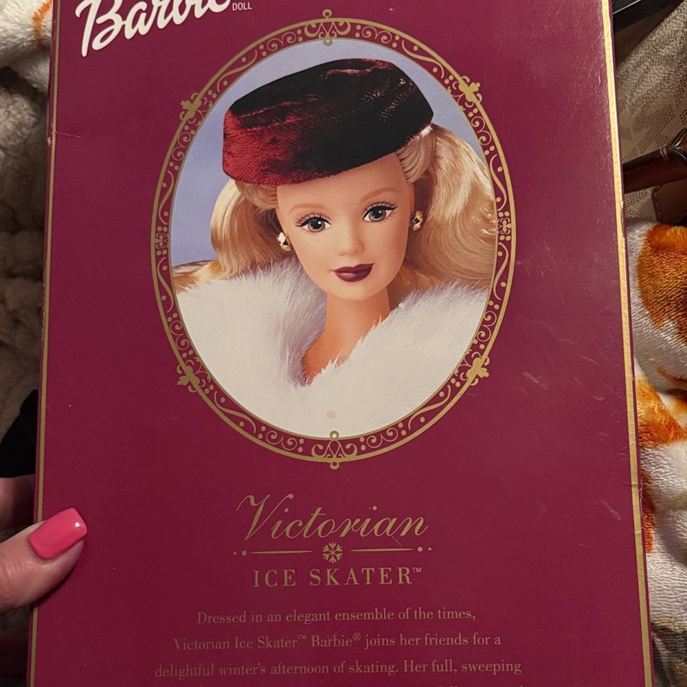 Barbie Victorian Ice Skater with Red and White Ensemble